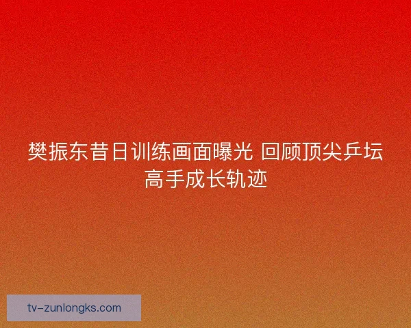 樊振东昔日训练画面曝光 回顾顶尖乒坛高手成长轨迹 樊振东昔日训练画面曝光 回顾顶尖乒坛高手成长轨迹