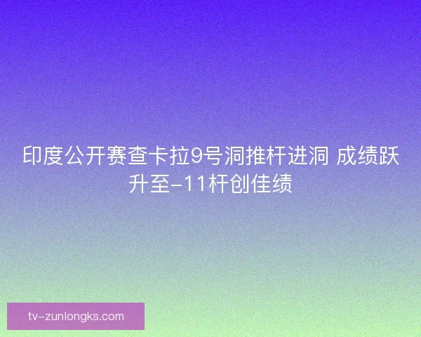 印度公开赛查卡拉9号洞推杆进洞 成绩跃升至-11杆创佳绩